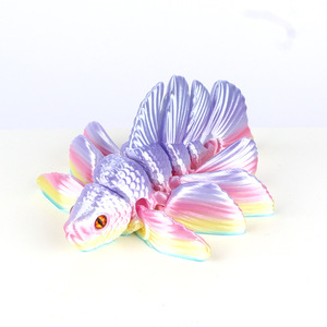 Nouveau jouet guppy imprimé en 3D 2025 avec articulations mobiles, modèle animal, statue de poisson rouge, cadeau décoratif créatif - Product Image 5
