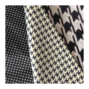 Motif pied-de-poule 100% Polyester 240T 300T 320T Tissu imprimé pongé doux pour vêtements - Product Image 1