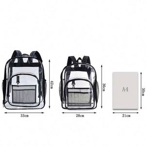 Reinforced Padded Straps Clear Heavy Duty <b>Backpack</b> Transparent Pvc <b>Backpack</b> - Product Image 6
