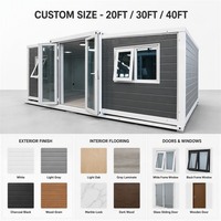 Maison conteneur pliable et extensible 20 pieds 40 pieds, maison préfabriquée modulaire certifiée CE, fabricant direct d'usine OEM ODM AU US EU