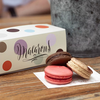 Boîtes d'emballage en papier pliables pour gâteaux, biscuits, pain, pâtisseries, beignets, macarons, avec logo personnalisé, écologiques, de qualité alimentaire, imprimées