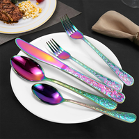 Ensembles de Couverts de Luxe Rétro en Acier Inoxydable – Couteaux, Fourchettes, Cuillères Polies Miroir – Vente en Gros pour Mariages, Restaurants, Hôtels