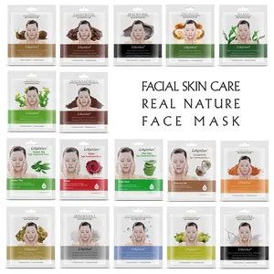 Mascarillas faciales <span class=keywords><strong>de</strong></span> marca privada, máscaras coreanas <span class=keywords><strong>de</strong></span> belleza, Control <span class=keywords><strong>de</strong></span> aceite, blanqueamiento, cuidado <span class=keywords><strong>de</strong></span> la piel Facial, vegana, hoja <span class=keywords><strong>de</strong></span> té verde, OEM - Product Image 3
