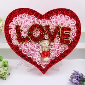 Amor 100 para sempre rosa eterna valntines românticas, para sua imimpressão, artesanal, presente de dia dos namorados, flores reais