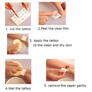1 Juego por 35 hojas colorido <span class=keywords><strong>pequeño</strong></span> <span class=keywords><strong>tatuaje</strong></span> temporal Floral para mujeres arte corporal falso pegatinas de <span class=keywords><strong>mano</strong></span> de larga duración - Product Image 6