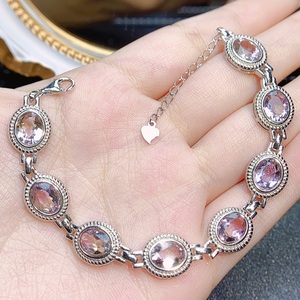 Bán Buôn Tự Nhiên <span class=keywords><strong>Ametrine</strong></span> Dual-Màu Đá Quý Sterling Bạc <span class=keywords><strong>Bangle</strong></span> Vòng Đeo Tay Dual-Màu Trang Sức Cho Phụ Nữ Của Đảng Và Quà Tặng - Product Image 5