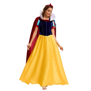 Costume da <span class=keywords><strong>Principessa</strong></span> Biancaneve per Adulti, Abito Lungo con Mantello per Donna, Outfit per Halloween, Carnevale, Cosplay e Feste in Maschera - Product Image 2