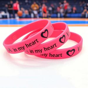 Bracelet en silicone écologique personnalisé avec logo 2025, couleur personnalisée, imprimé, cadeau promotionnel d'entreprise - Product Image 4