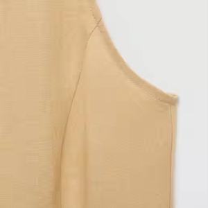 Nouvelle arrivée, robe en lin sans manches personnalisée, robe de plage midi confortable de haute qualité pour femmes - Product Image 4