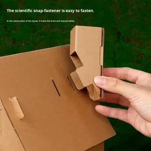 <span class=keywords><strong>Maison</strong></span> artisanale pour enfants transfrontalière, matériaux de fabrication de cabane en carton, boîte en papier graffiti de Noël, jouet <span class=keywords><strong>maison</strong></span>, ensemble cadeau - Product Image 4