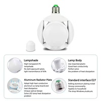 Zhongshan-bombilla Led de multivoltaje para el hogar, FOCO de Luz led plegable de fútbol, 110V, 220V, 40W
