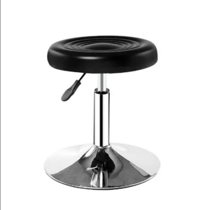 Black Adjustable Barber <b>Stool</b> Hydraulic Salon <b>Chair</b> Rolling Hairdressing Seat with Backrest - Product Image 4