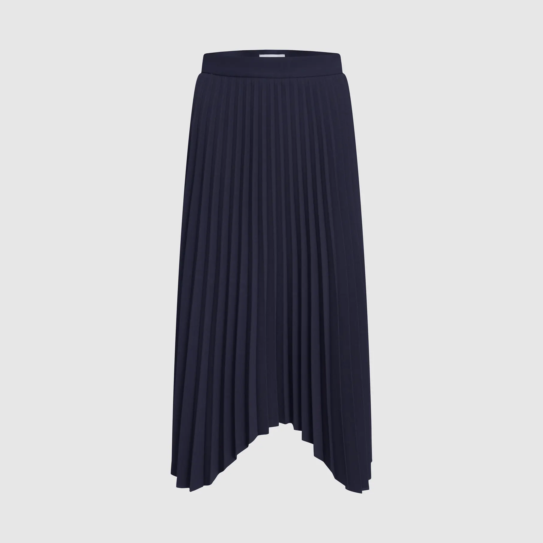 2023 Latest Design Summer Trending Elegant Navy Blue Midi Women Pleated Skirt