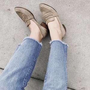 Mocassins en daim faits à la main pour femmes, chaussures plates décontractées, confortables pour la conduite, chaussures bateau tendance à enfiler - Product Image 6