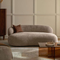 Canapé rond de style crème, forme irrégulière, pour villa, fonction de refroidissement