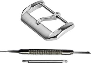 Silver Color Mm Elegant Stainless Steel Buckle Set For Watch Straps Bands <b>Purses</b> Bags Shoes Belts Finding Fastener Hardware - Product Image 1