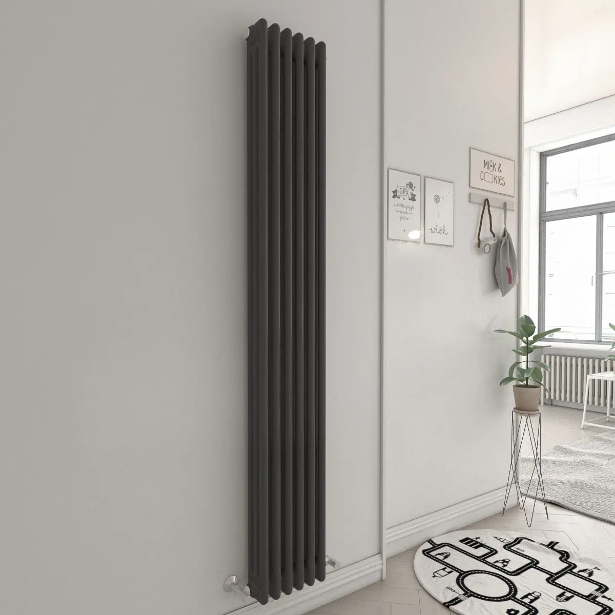 BODE Radiadores de quarto em aço suave para uso doméstico, radiador de coluna 2/3 de antracite, atacado de alta qualidade