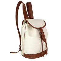Sac à dos seau en toile et cuir personnalisé pour femme, avec cordon de serrage, couvercle rabattable, style coréen, à la mode, pour voyage et école, MSY