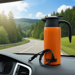 Portable 12V/24V Cordless Electric <strong>Kettle</strong> 0.8L Stainless Steel Keep Warm Temperature Control Cigarette Lighter <strong>Plug</strong> for Car Use - Product Image 4