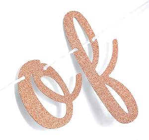 Pancarta con Brillo Dorado Rosa para el Comienzo <span class=keywords><strong>de</strong></span> un Nuevo Capítulo: Graduación, Jubilación, Baby Shower, Compromiso, Cambio <span class=keywords><strong>de</strong></span> Trabajo, <span class=keywords><strong>Despedida</strong></span> - Product Image 4