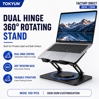 Soporte Plegable y Ajustable para Portátil con Rotación de 360°, Ergonómico, para Escritorio, Soporte para Tablet, Fabricante Mayorista OEM ODM
