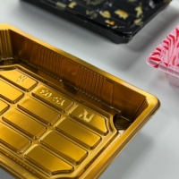 Plateau à sushi de qualité alimentaire avec couvercle, boîte d'emballage pour sushi en plastique PET épaissi pour buffet, restauration, vente en gros