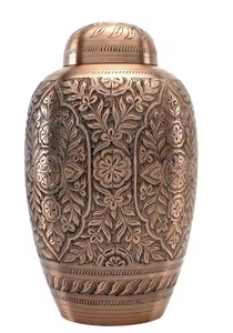 โกศอลูมิเนียมสำหรับผู้ใหญ่ขี้เถ้าโลหะสีเทาของตกแต่งบ้าน - Product Image 5