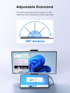 Moniteur portable Full HD 18,5 pouces avec housse intelligente et connectivité HDR USB-C et HDMI pour ordinateur portable, <span class=keywords><strong>PC</strong></span>, téléphone, Mac, jeux et voyages - Product Image 3