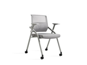 Chaise de bureau moderne en maille pliable et empilable OEM avec accoudoirs fixes pour l'école et l'hôtel - Product Image 4