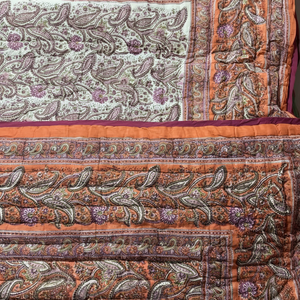 Pur coton Rajasthani bloc imprimé à la main luxe confortable Kantha couette indien bohème literie coton couvre-lit couverture - Product Image 1