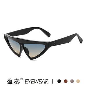แว่นกันแดดทรงสามเหลี่ยม Yingtai Eyewear รุ่น Cat Eye ป้องกันรังสียูวี 400 กรอบพลาสติก PC แฟชั่นสำหรับทุกเพศ - Product Image 2