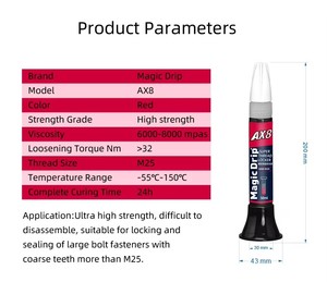 Cường độ cao 50ml kỵ khí threadlocker niêm phong vít keo dính & <span class=keywords><strong>Sealant</strong></span> với chủ đề khóa đại lý - Product Image 4