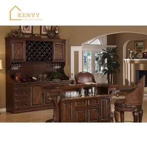 European Wooden Cupboard Living Room Bar Wine Console Cabinet Wall Racks Wine Cabinets For Dinning Furniture
