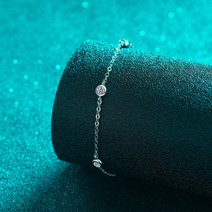 Pulsera de Tenis Unisex de Moissanita, Joyería Fina Sencilla, Plata de Ley 925 con Baño de Rodio, Regalo de Boda Moderno - Product Image 5