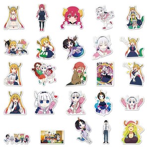 50pcs haute qualité téléphone portable vinyle PVC autocollant <span class=keywords><strong>Manga</strong></span> impression Miss Kobayashi's Dragon Maid Anime autocollants - Product Image 4