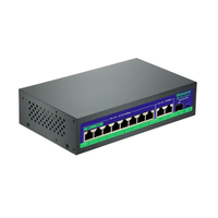 Saklar Port POE jaringan AI kualitas tinggi 8 buah saklar Port POE dengan 2 Port Uplink Gigabit untuk sistem keamanan CCTV kamera IP