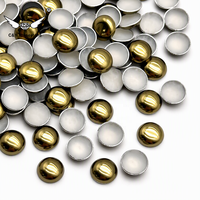 CY 9-2 Strass ronds, clous décoratifs en aluminium thermocollants, en vrac, 3mm-8mm, multicolores, pour la décoration de jeans, denim et vêtements