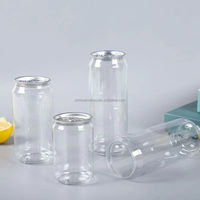 Vente en gros logo personnalisé bocaux en plastique PET en conserve jetables de qualité alimentaire couvercle à ouverture facile pour le dessert et le gâteau