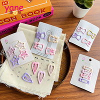 Jelly Star Sweet Bow Style épingle à cheveux Clips 2 paires Girly cheveux accessoires perle matériel 5cm frange gestion