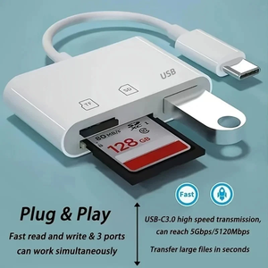 Lecteur de carte <span class=keywords><strong>USB</strong></span> <span class=keywords><strong>C</strong></span> <span class=keywords><strong>vers</strong></span> <span class=keywords><strong>SD</strong></span> Writer Adaptateur OTG Lecteur de carte mémoire <span class=keywords><strong>SD</strong></span> <span class=keywords><strong>USB</strong></span> 3.0 - Product Image 4