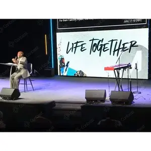 Igreja Nos Bastidores de Volta Para O Concerto Display de Parede de Vídeo Grande Fundo Dj Casamento Preço Do Painel de Tela de Pantalla de Palco Cenário Levou