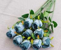 Fleurs artificielles en rose faites à la main, en plastique, réalistes, durables, imperméables, tiges florales pour la décoration de mariage et de la maison