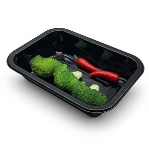 <span class=keywords><strong>Plateau</strong></span> sous vide pour aliments congelés en plastique de qualité alimentaire <span class=keywords><strong>Plateau</strong></span> noir jetable pour fruits frais et viande - Product Image 6