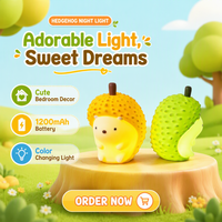 Lampe LED tactile d'aromathérapie pour enfants, mini lampe en silicone, vente en gros, mignonne, petite, colorée, personnalisable, veilleuse à effleurer