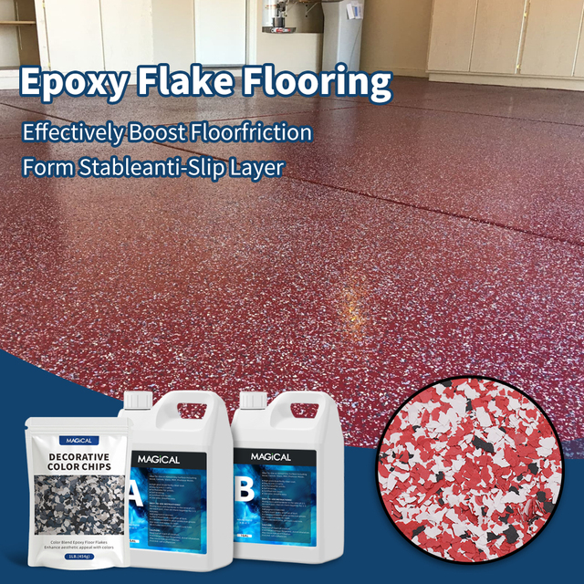 Self Leveling Anti Slip Decorative Two Part Epoxy Resin Floor Coating Customized Color Brush for Garage Basement Durable Surface