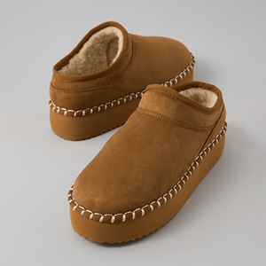 YL-26193 Chaussons mini-bottes pour femme en daim doublé de fausse fourrure moelleuse, plateforme, intérieur, hiver, confortables, OEM personnalisés - Product Image 6