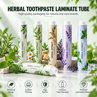 Tube d'emballage de dentifrice en aluminium et plastique haute barrière, logo personnalisé, impression UV, toucher doux, format voyage 100g