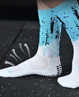 Chaussettes de sport SHANXIN respirantes, à séchage rapide, antidérapantes, en Spandex/Nylon/Coton, motif jacquard régulier, tricotées pour l'automne