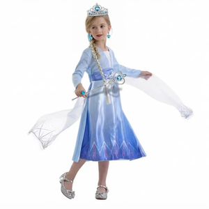 Costumi per Film, TV e Animazione, Abito Lungo da Principessa Elsa <span class=keywords><strong>di</strong></span> <span class=keywords><strong>Frozen</strong></span>, per Halloween, Carnevale e Pasqua - Product Image 3
