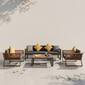 Ensemble <span class=keywords><strong>de</strong></span> canapés <span class=keywords><strong>de</strong></span> <span class=keywords><strong>jardin</strong></span> en <span class=keywords><strong>aluminium</strong></span> moderne, résistant à l'eau, pour villa, hôtel, cour arrière - Product Image 1